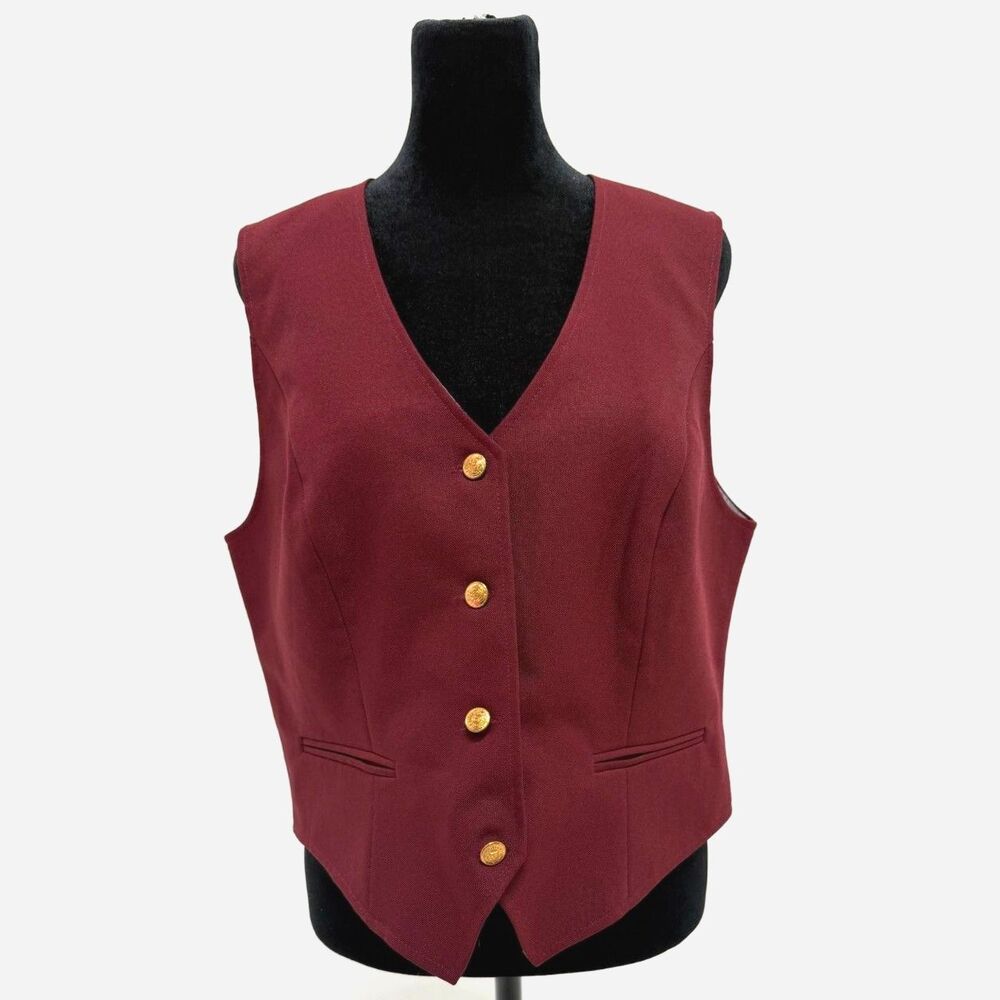 Executive Apparel vintage burgundy vest